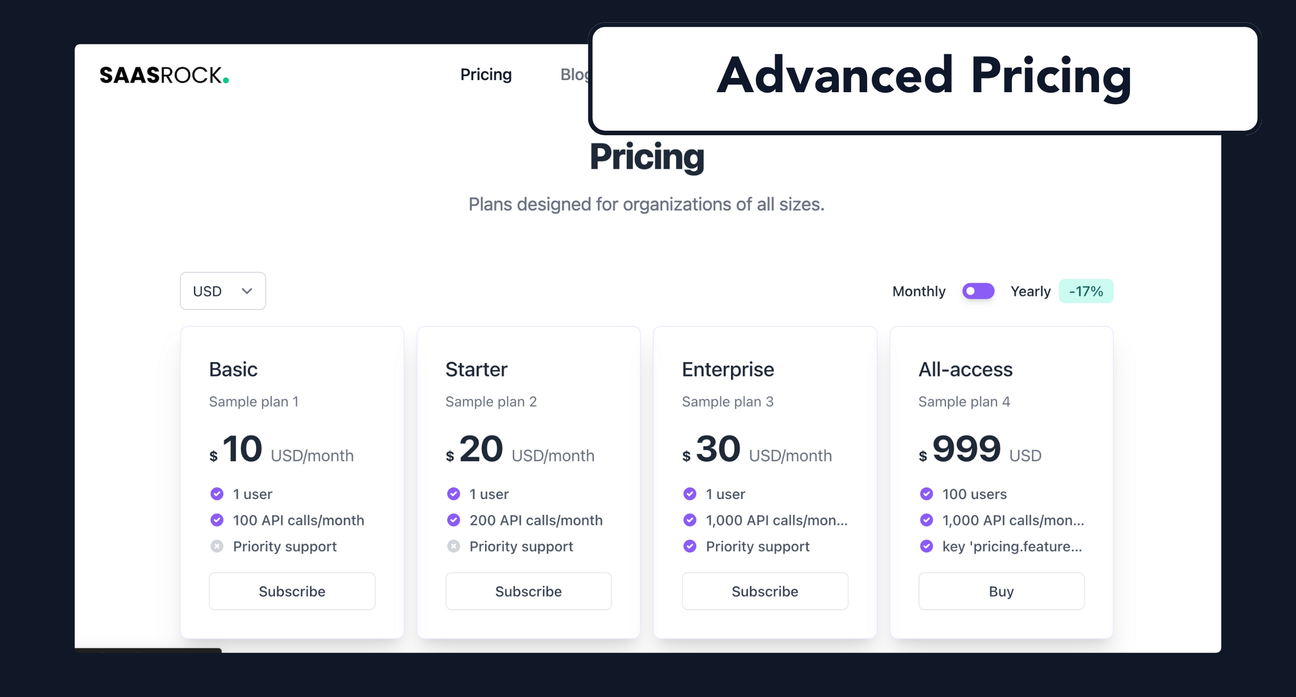 SaasRock Product Snapshot