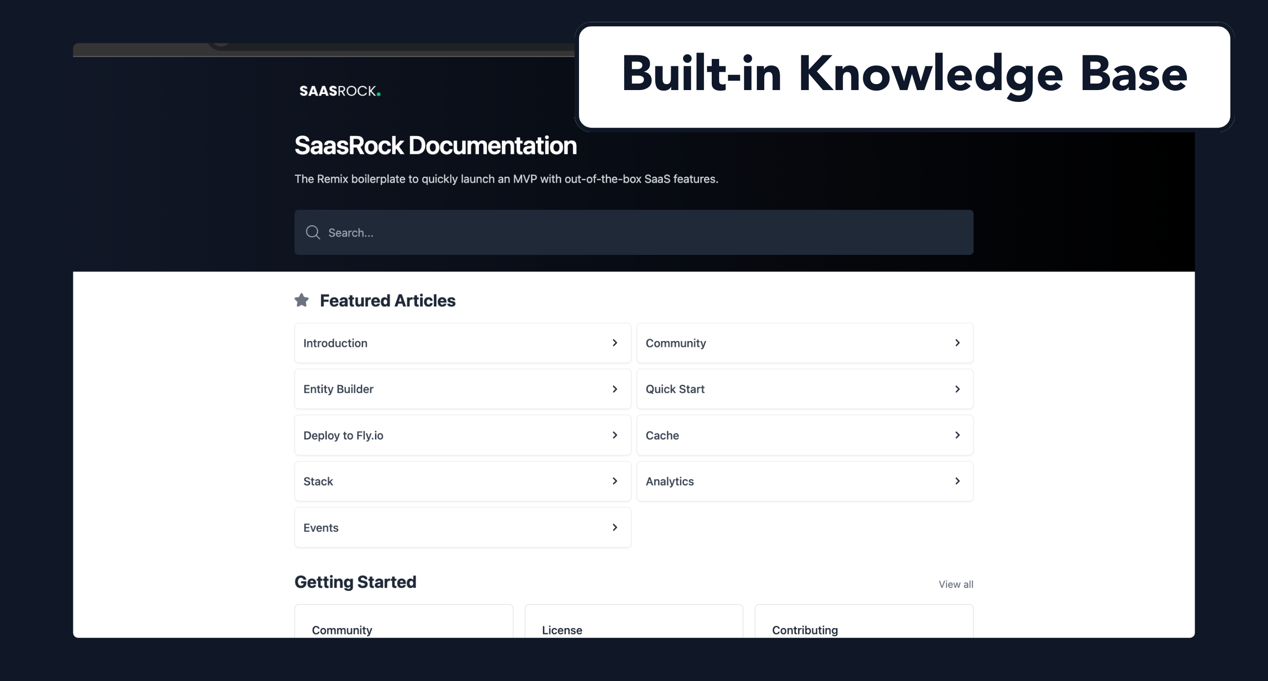 SaasRock Product Snapshot