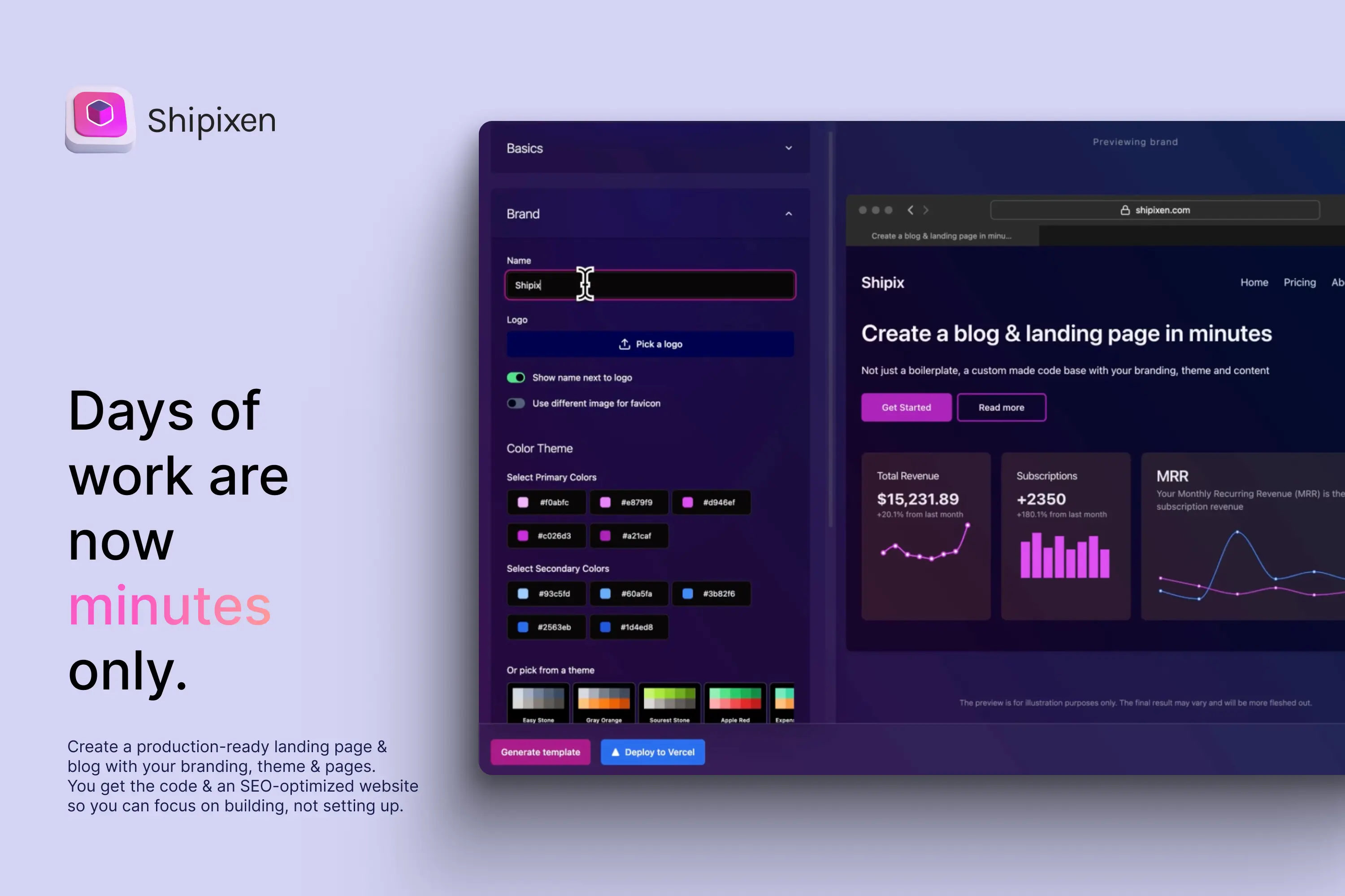 Shipixen Product Snapshot